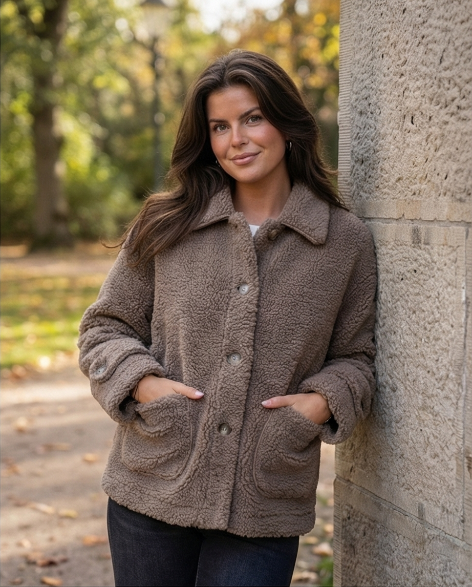 Jacke in Teddy-Optik