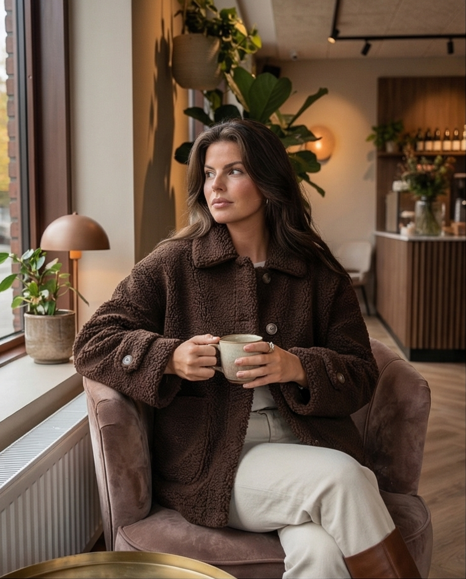 Jacke in Teddy-Optik