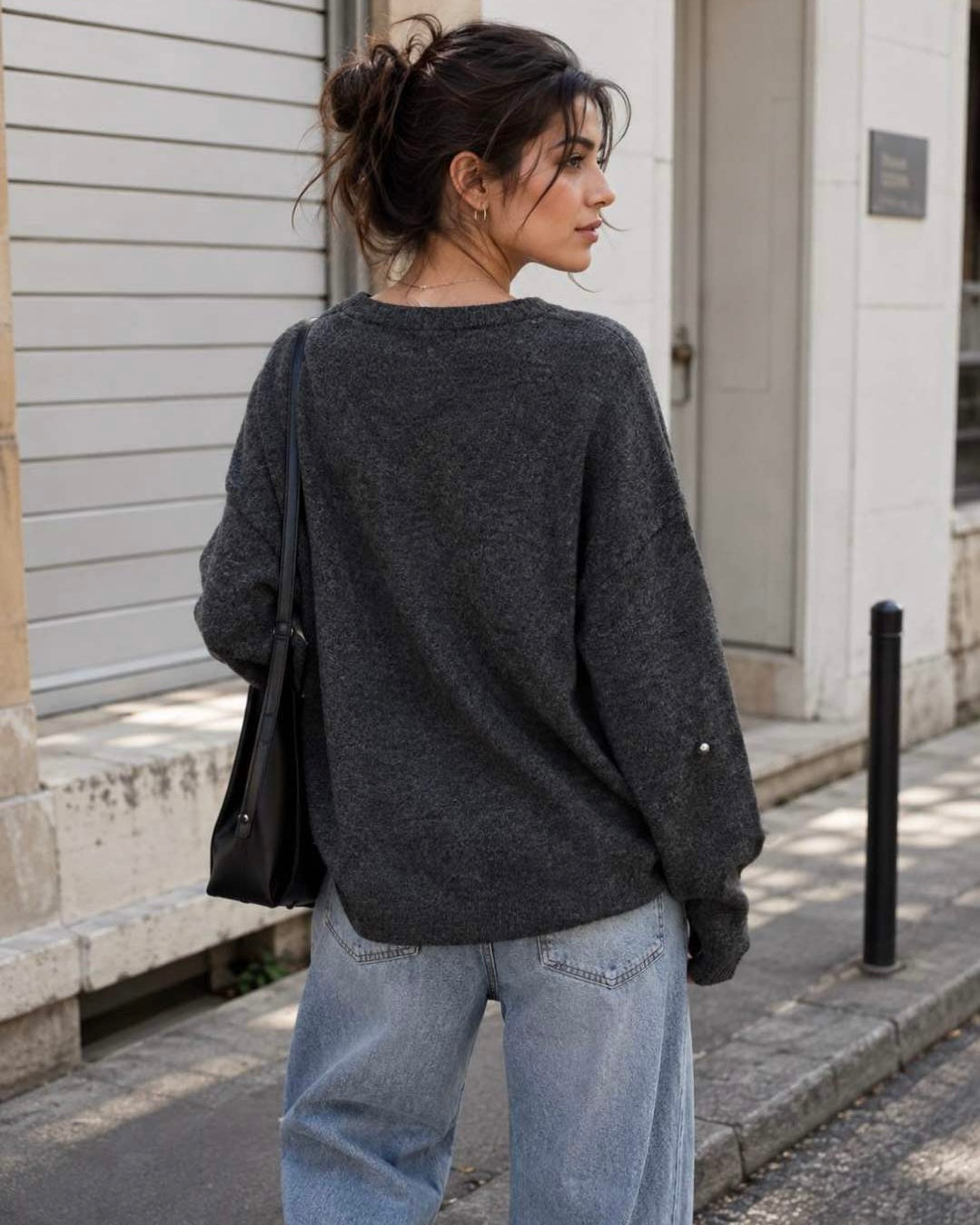 Strickpullover mit Perlen