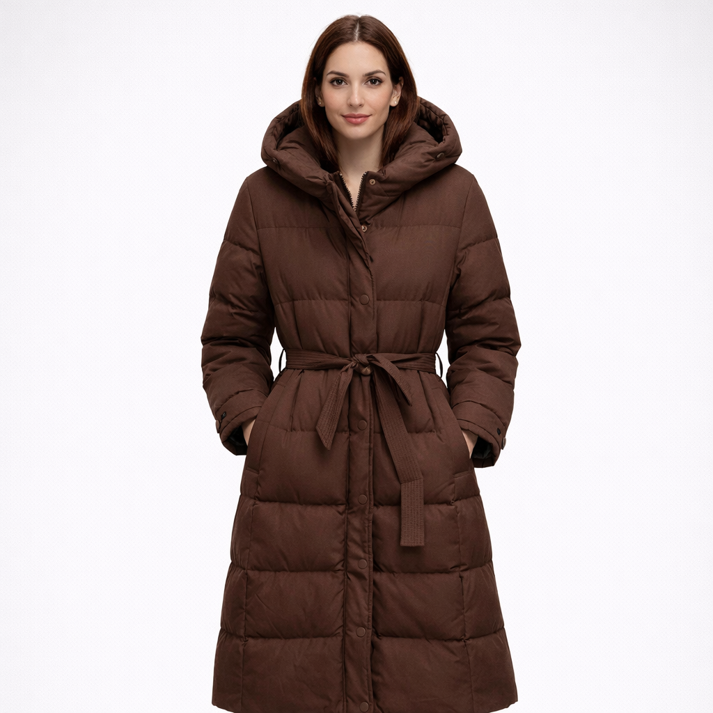 Steppmantel mit Bindegürtel