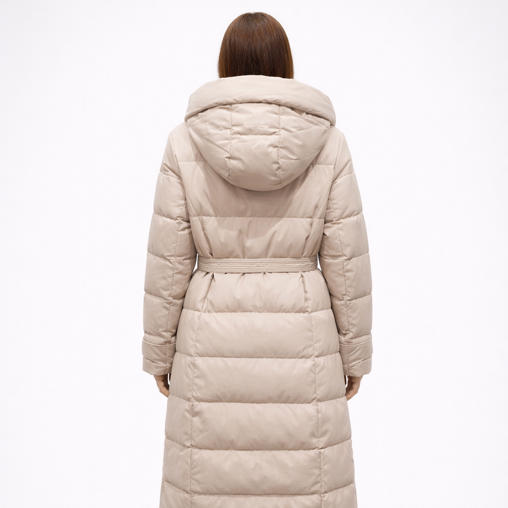 Steppmantel mit Bindegürtel