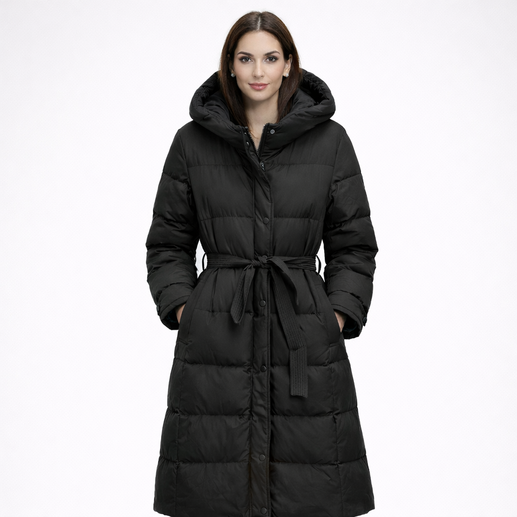 Steppmantel mit Bindegürtel