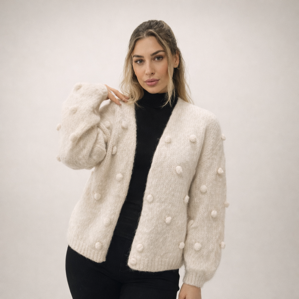 Mittellange Strickjacke