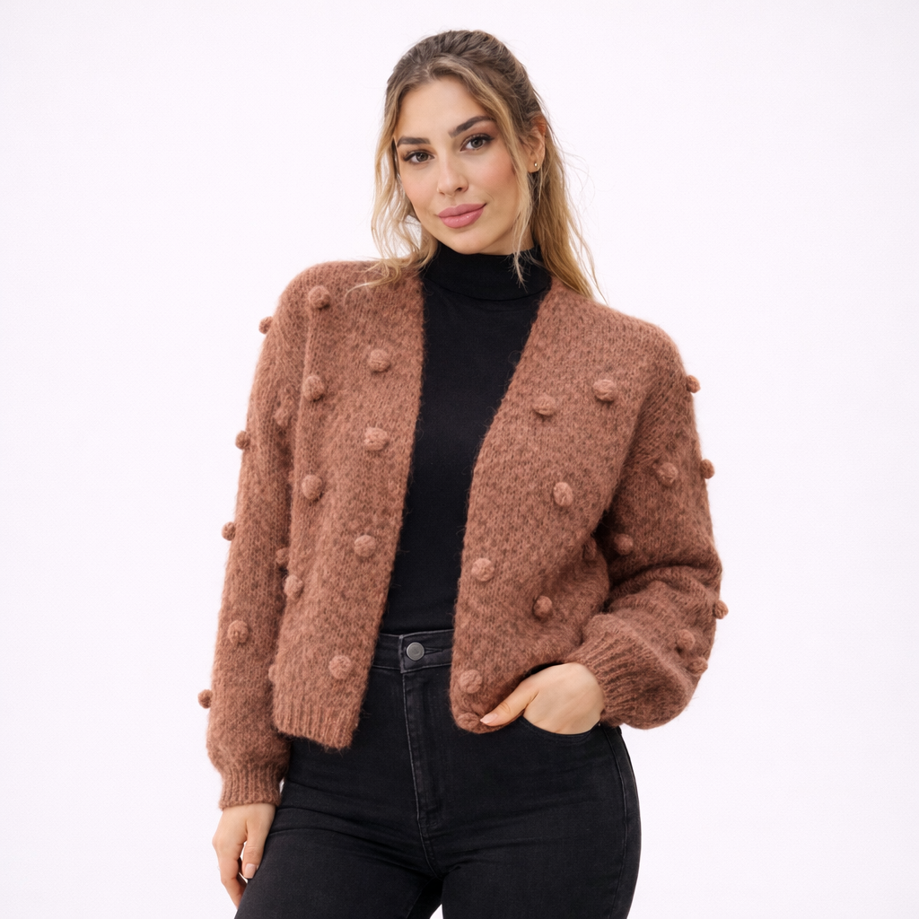 Mittellange Strickjacke