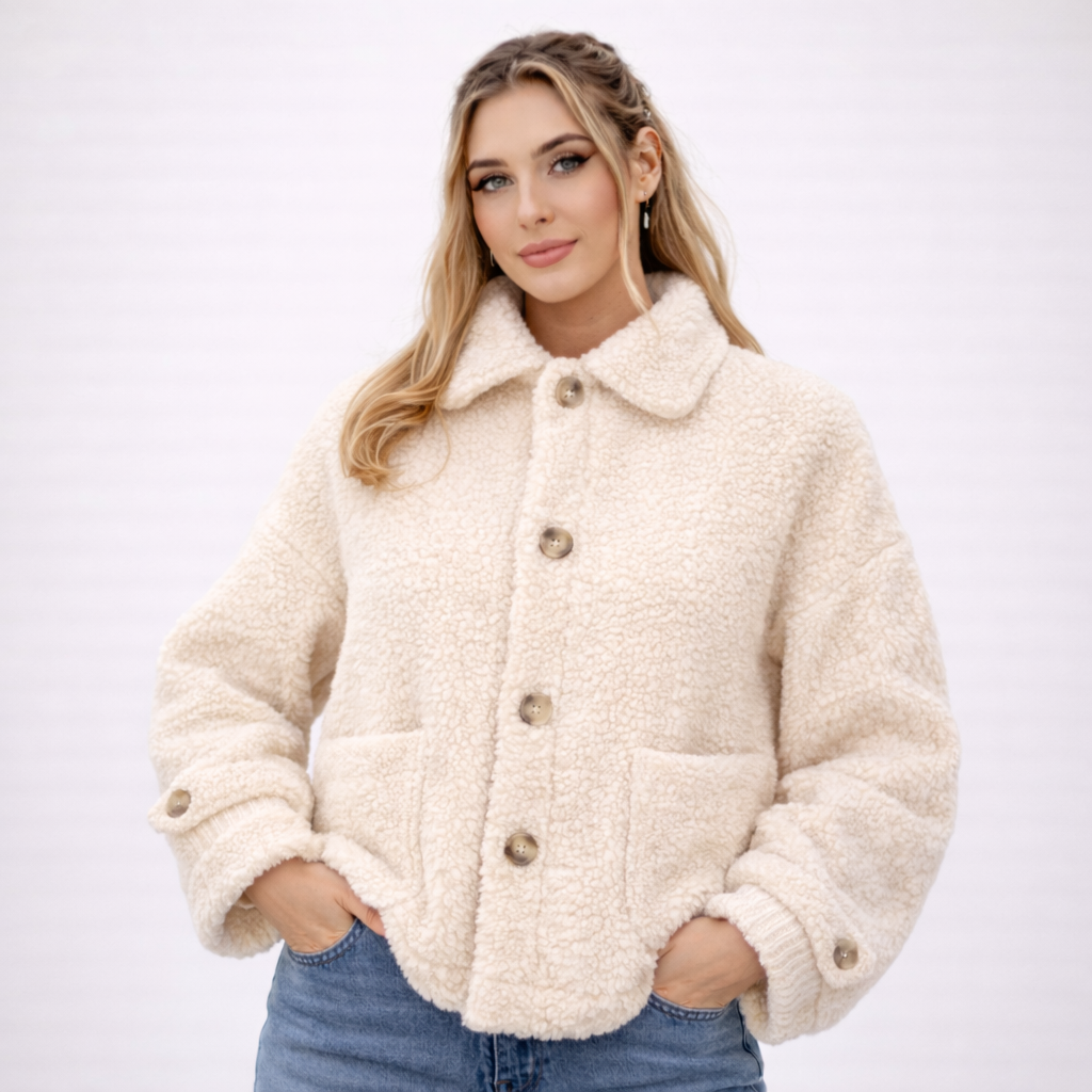 Jacke in Teddy-Optik