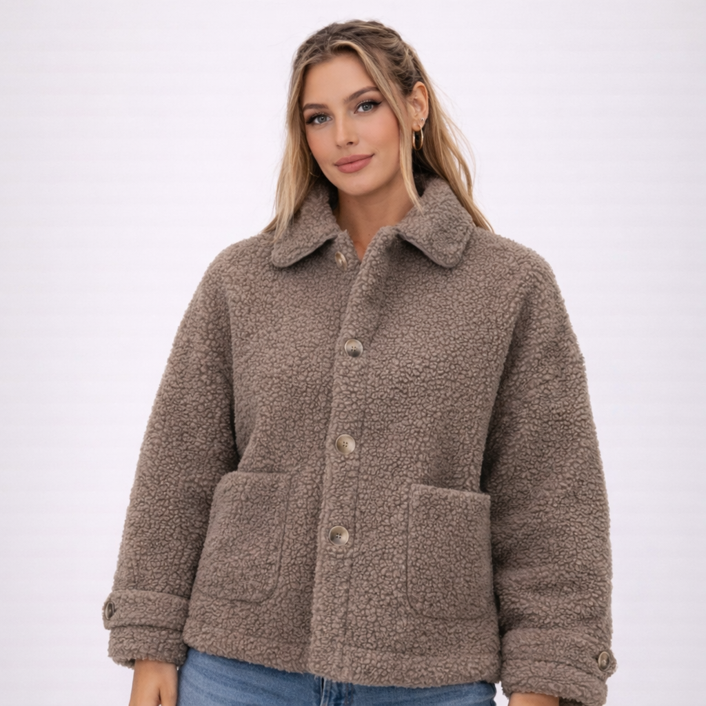 Jacke in Teddy-Optik