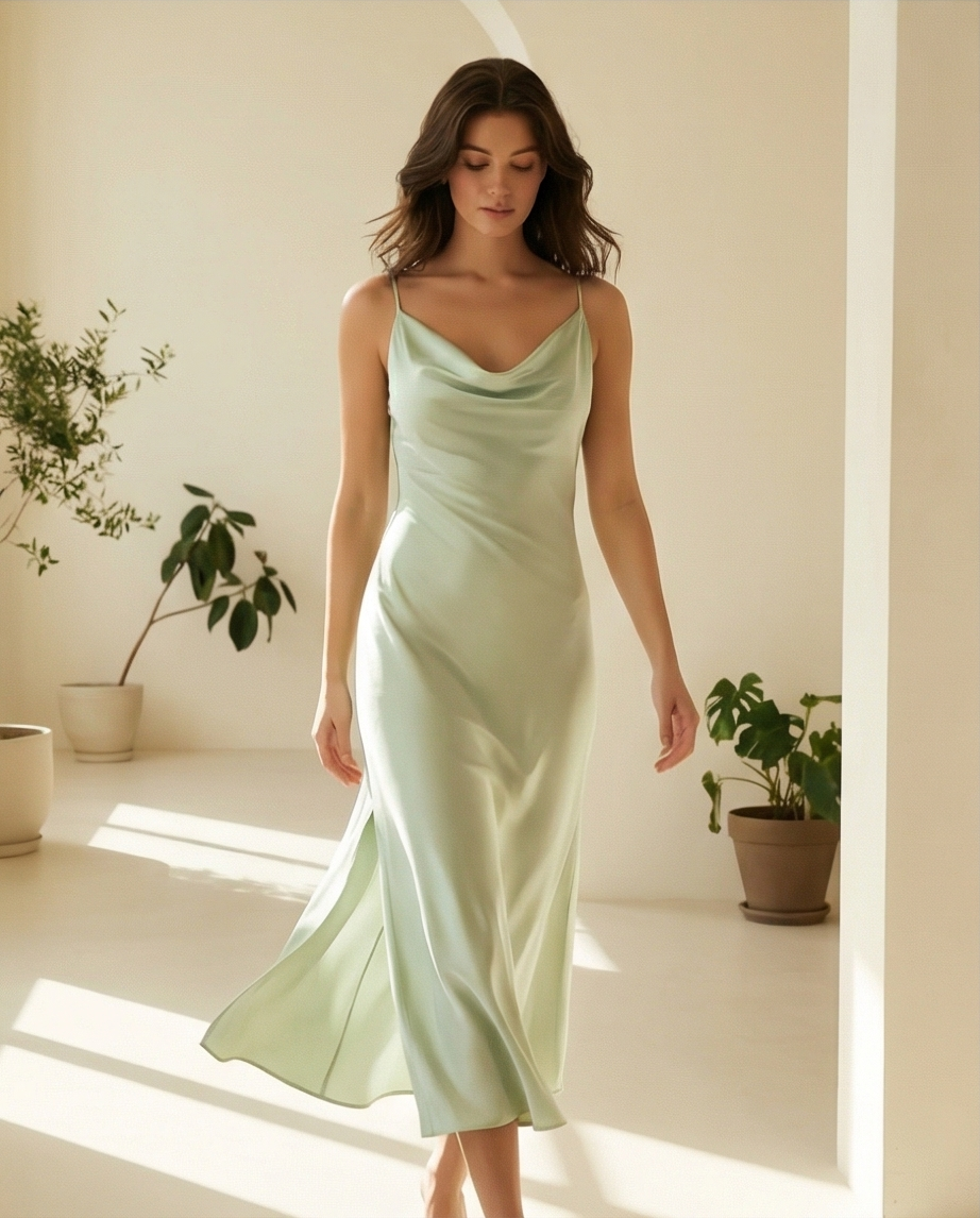 Satin Kleid